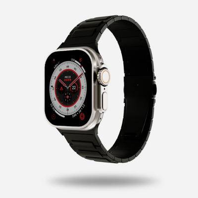 black apple watch ultra titanium band